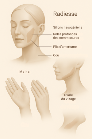 Radiesse zone traitées